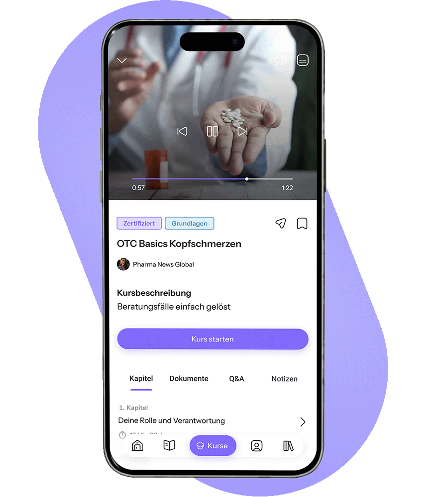 Smartphone mit geöffneter uP Apothekenapp